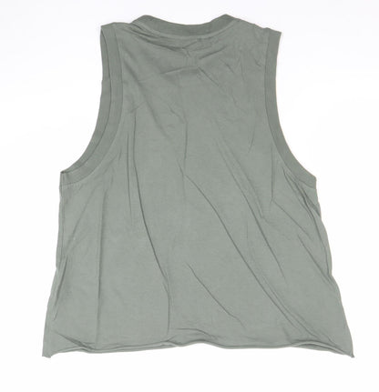 Womens UK Size M P.E Nation Green Basic Tank