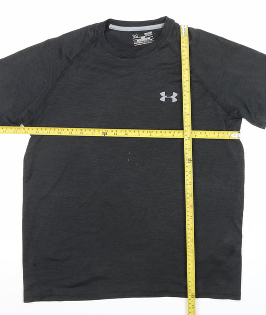 Under Armour Mens Black Medium HeatGear T-Shirt Active Gym Top