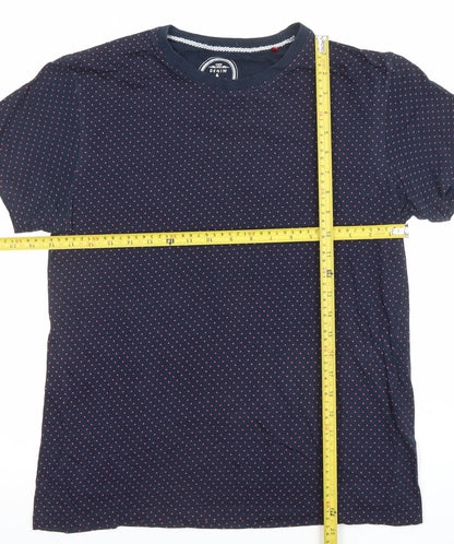 Unisex Adults UK Size S Denim & Flower Blue Basic T-Shirt