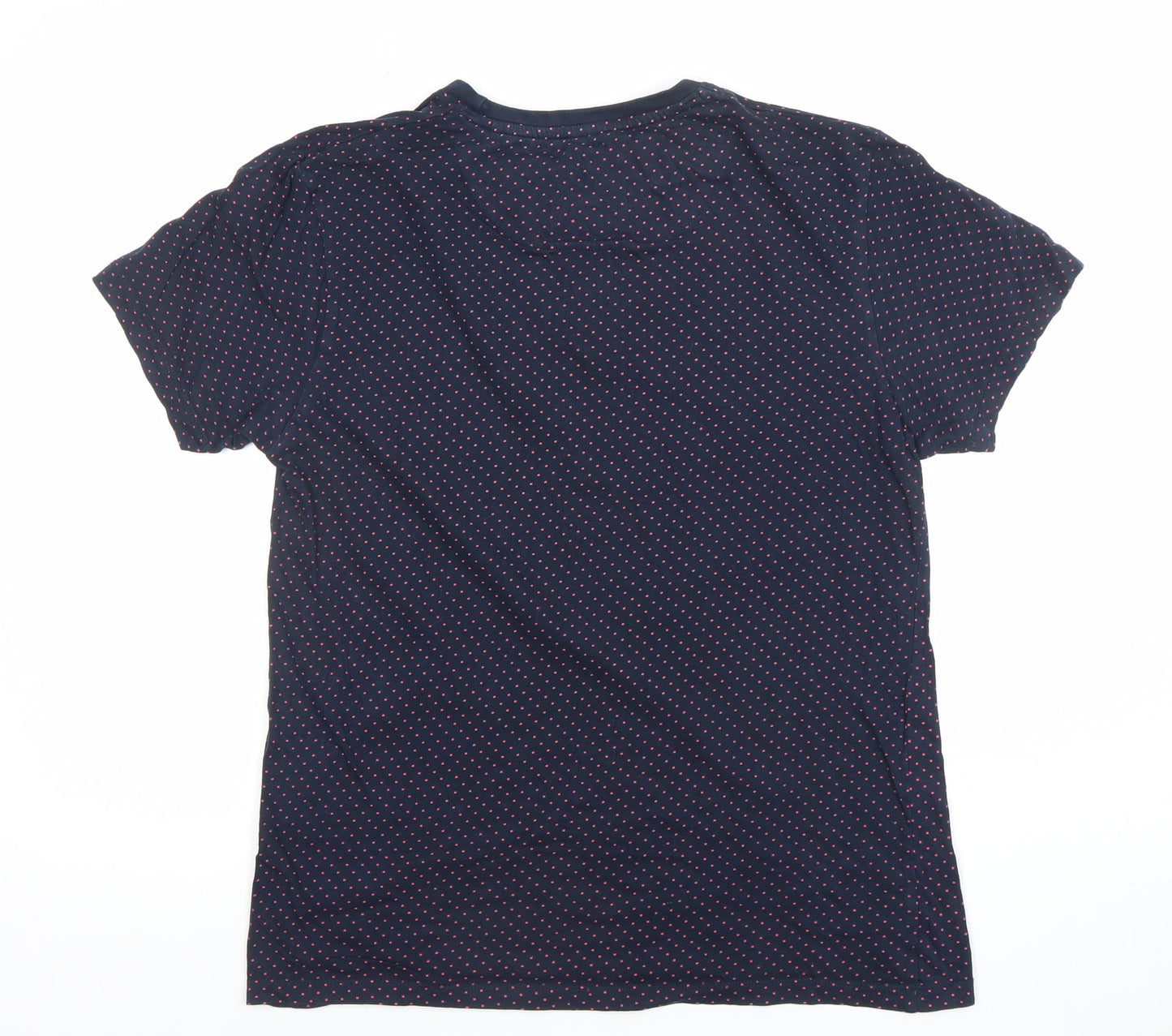 Unisex Adults UK Size S Denim & Flower Blue Basic T-Shirt
