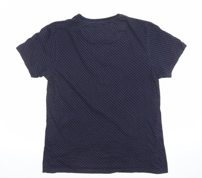 Unisex Adults UK Size S Denim & Flower Blue Basic T-Shirt