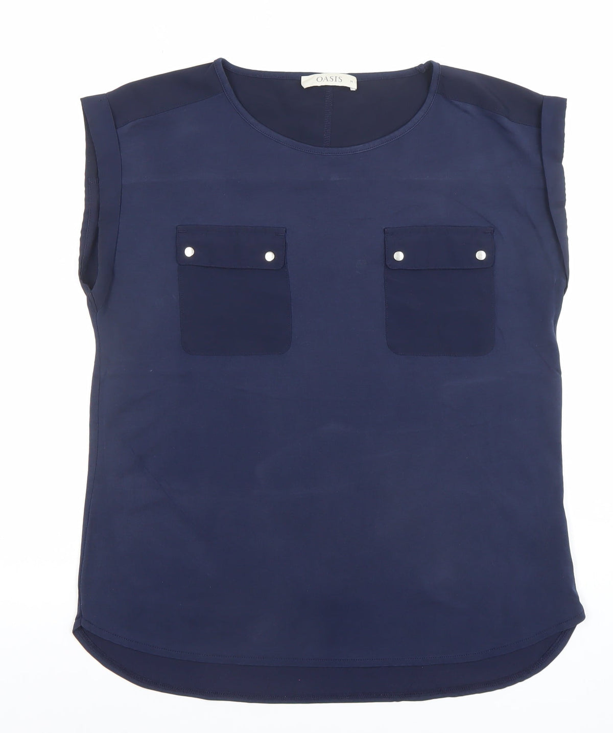 Womens UK Size M Oasis Blue Basic Blouse