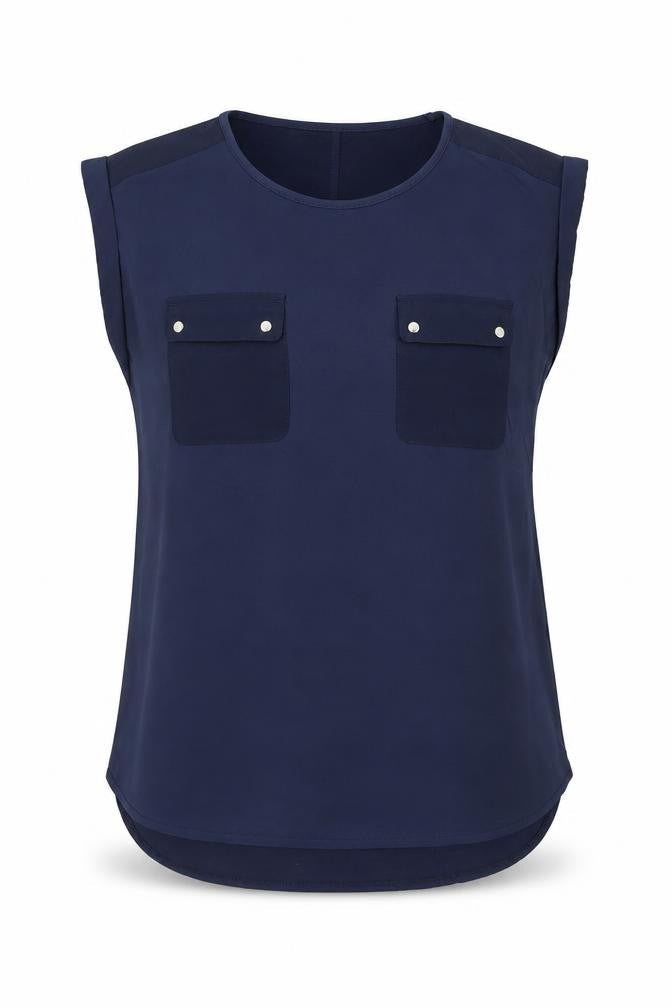 Womens UK Size M Oasis Blue Basic Blouse