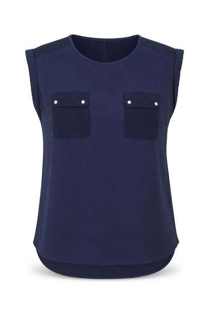 Womens UK Size M Oasis Blue Basic Blouse