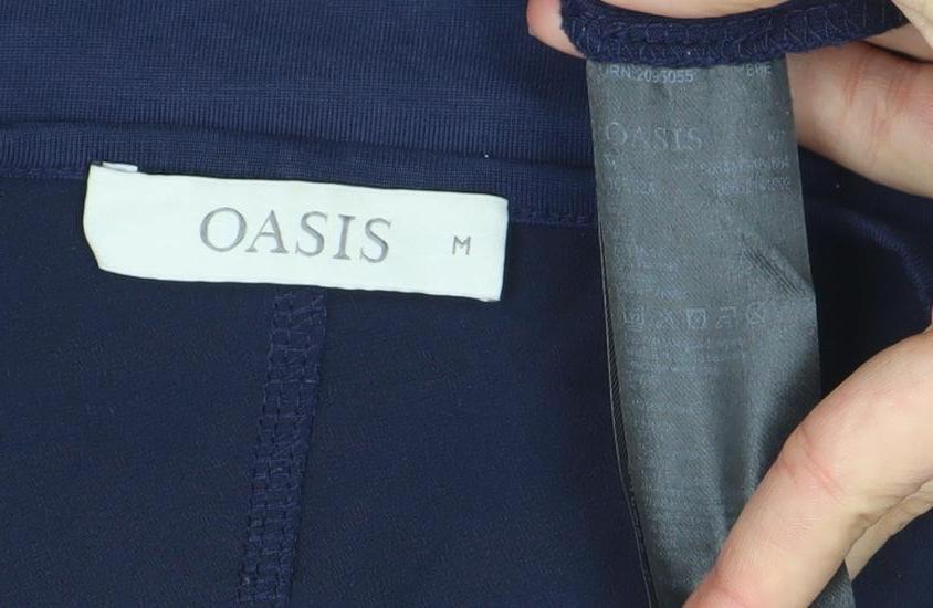 Womens UK Size M Oasis Blue Basic Blouse