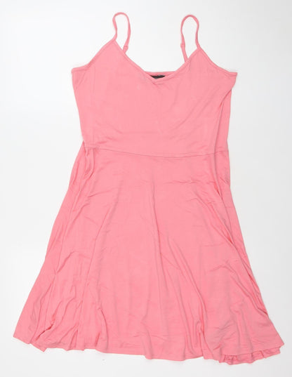 Dorothy Perkins Women’s Pink Jersey Slip Dress Size 14