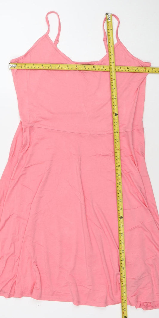 Dorothy Perkins Women’s Pink Jersey Slip Dress Size 14