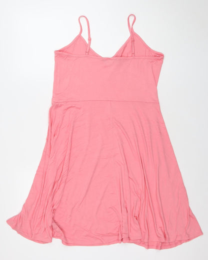 Dorothy Perkins Women’s Pink Jersey Slip Dress Size 14