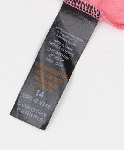 Dorothy Perkins Women’s Pink Jersey Slip Dress Size 14