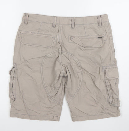 Diesel Men's Beige Cargo Shorts Size 32 Cotton Casual Workwear