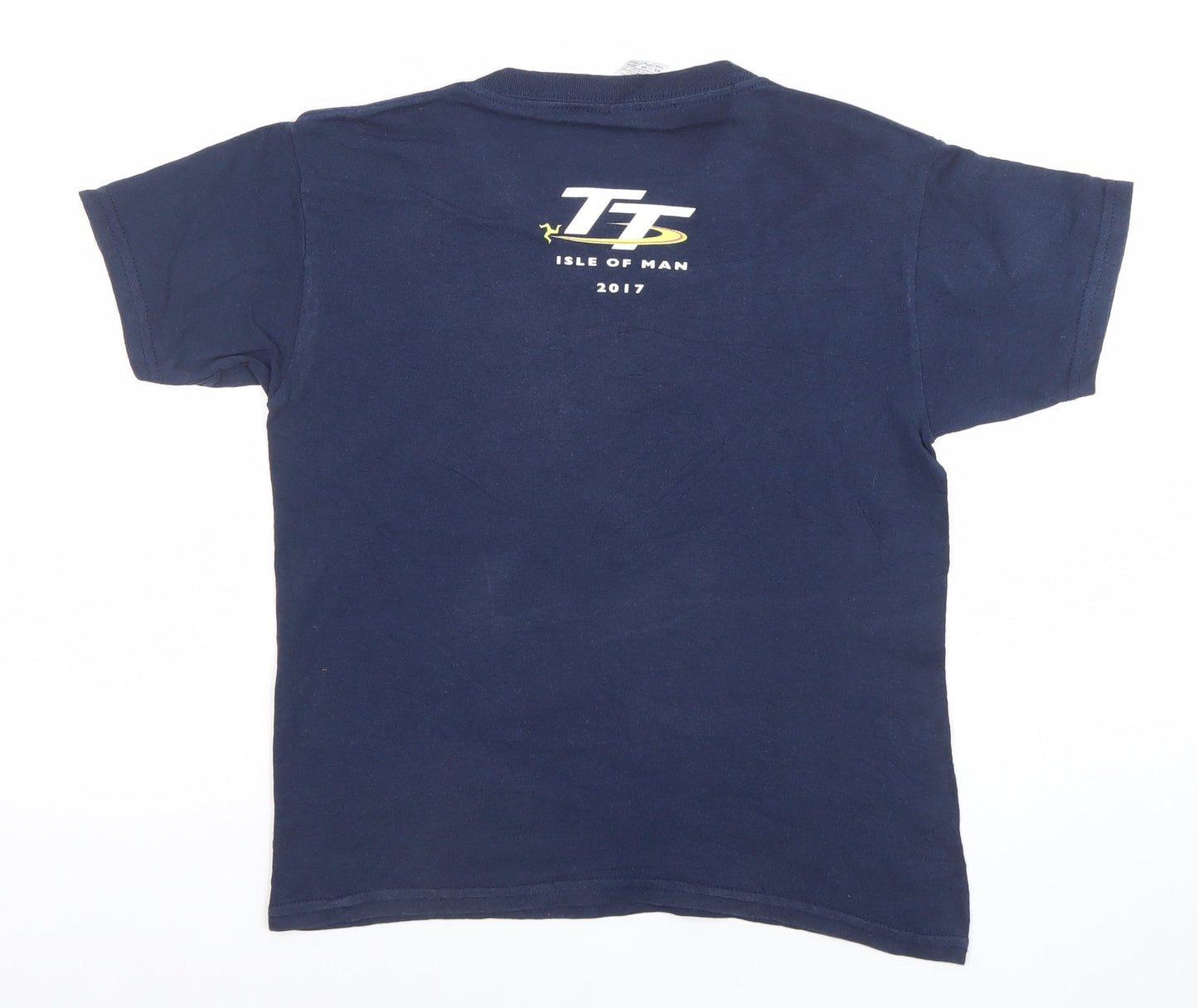 Boys UK Size XS Gildan Blue Basic T-Shirt