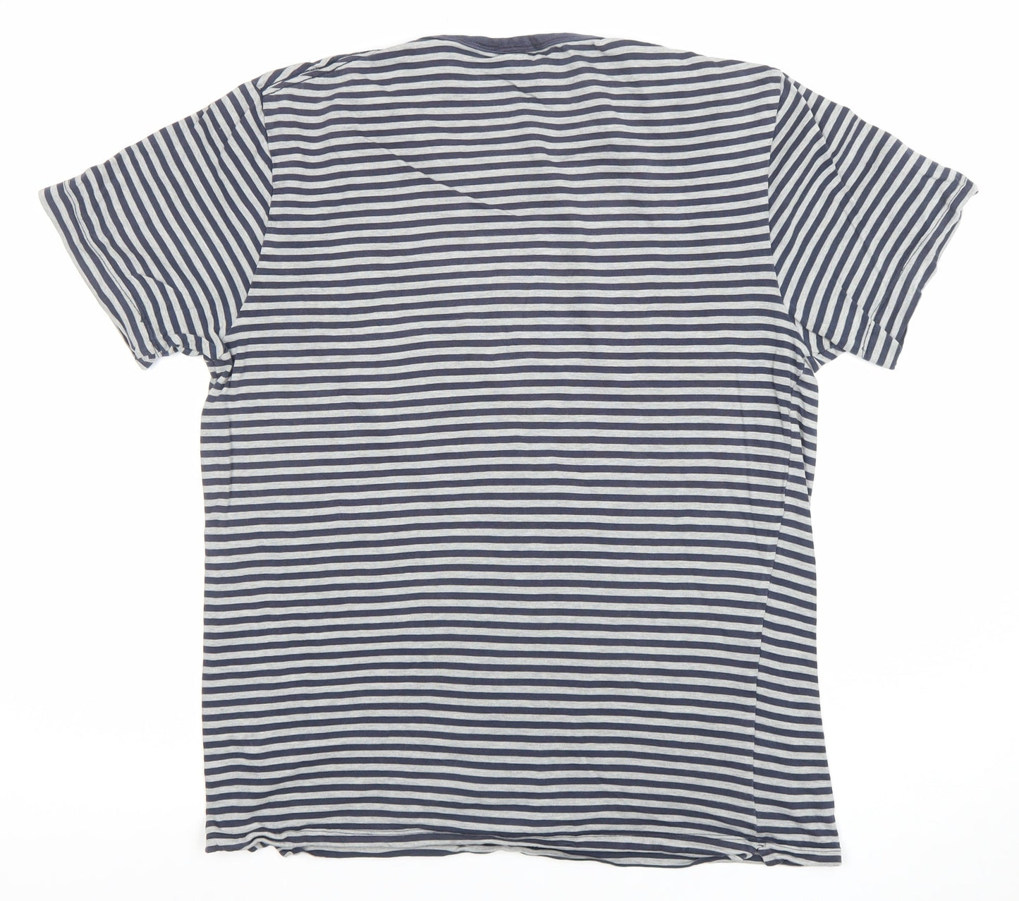 John Lewis Womens Blue Striped Cotton T-Shirt Size S