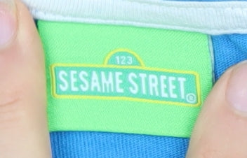 George Men’s Blue Cookie Monster Sesame Street Funny Graphic T-Shirt Small