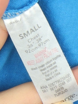 George Men’s Blue Cookie Monster Sesame Street Funny Graphic T-Shirt Small