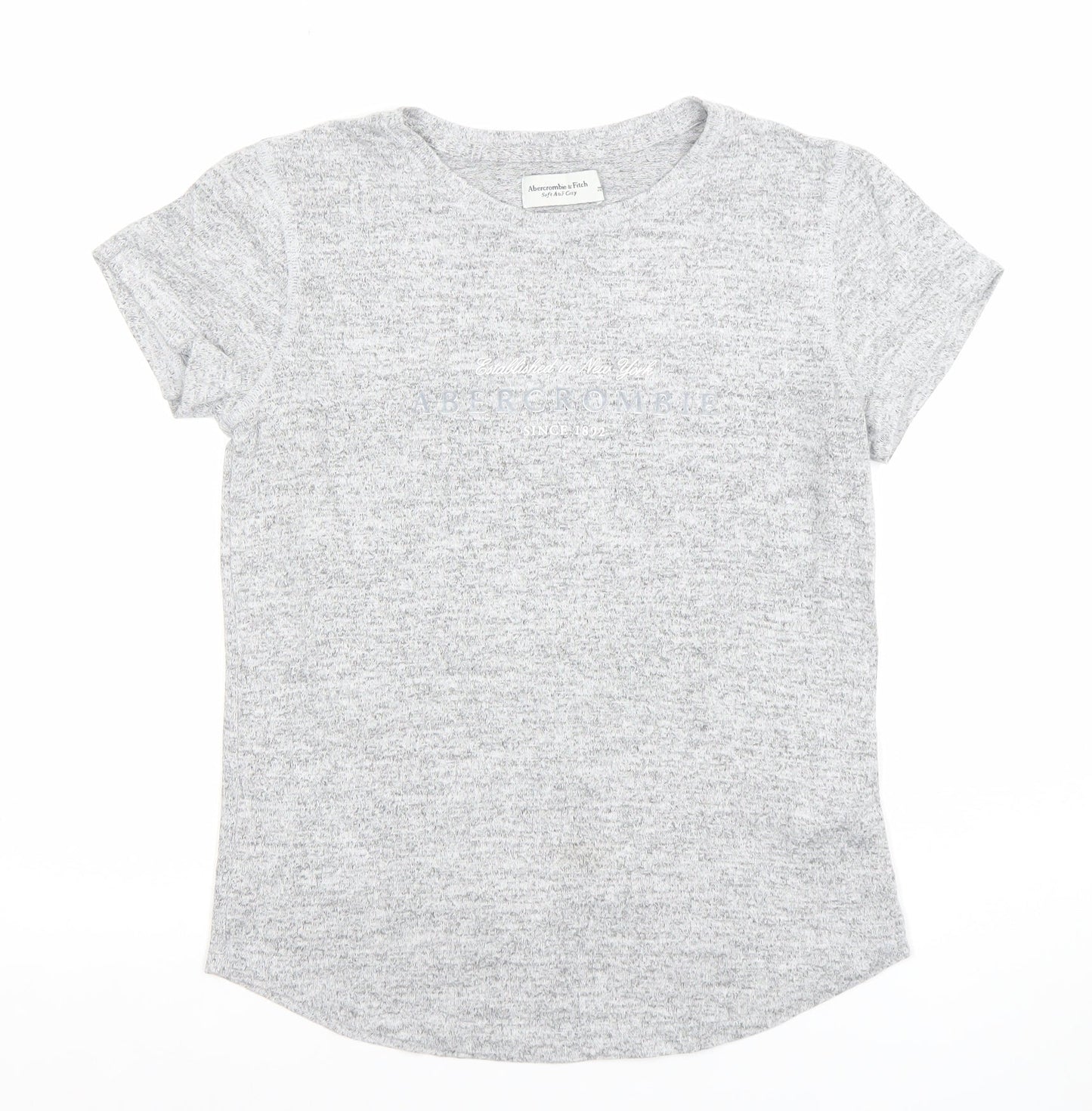 Womens UK Size S Abercrombie & Fitch Grey Basic T-Shirt