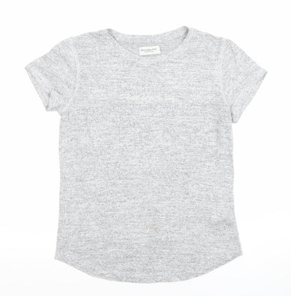 Womens UK Size S Abercrombie & Fitch Grey Basic T-Shirt