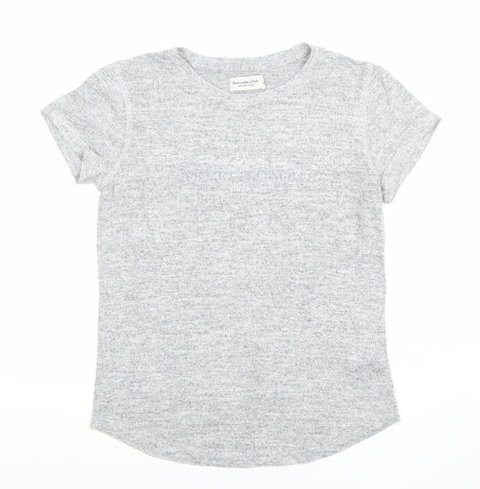 Womens UK Size S Abercrombie & Fitch Grey Basic T-Shirt
