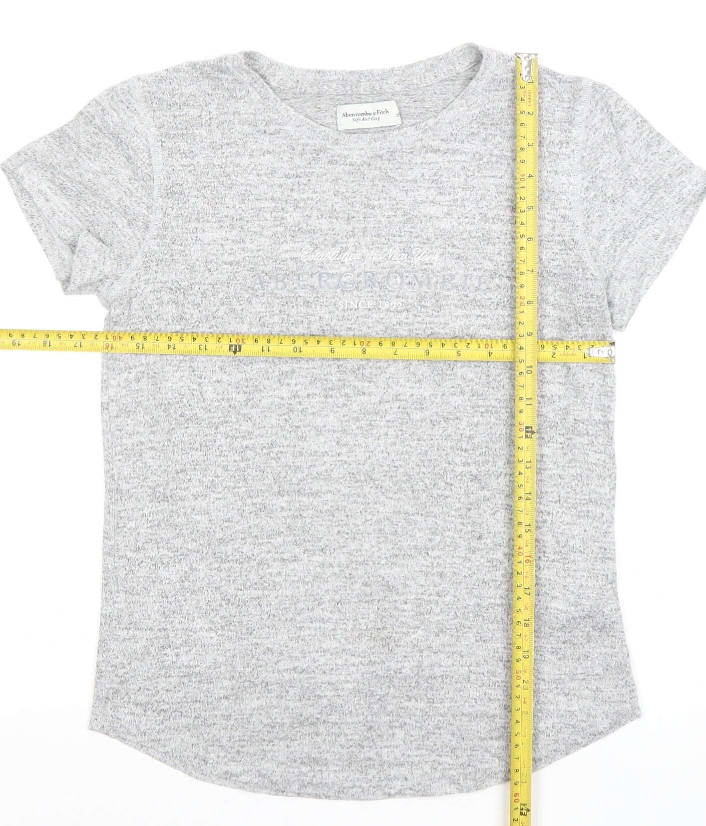 Womens UK Size S Abercrombie & Fitch Grey Basic T-Shirt