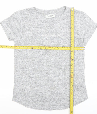 Womens UK Size S Abercrombie & Fitch Grey Basic T-Shirt