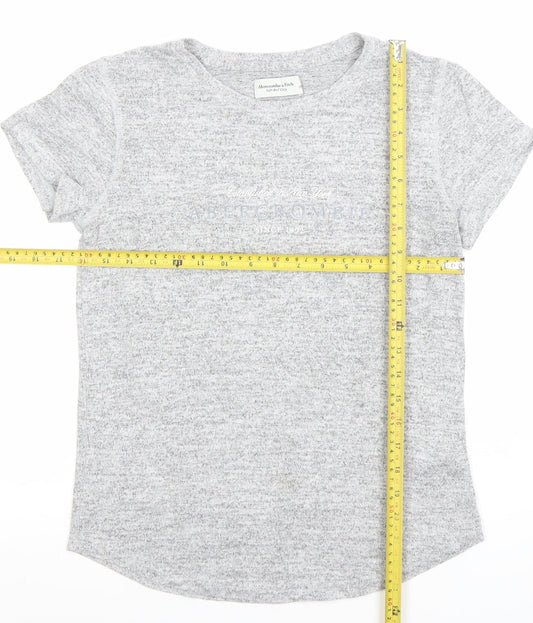 Womens UK Size S Abercrombie & Fitch Grey Basic T-Shirt