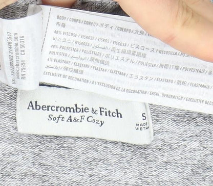Womens UK Size S Abercrombie & Fitch Grey Basic T-Shirt