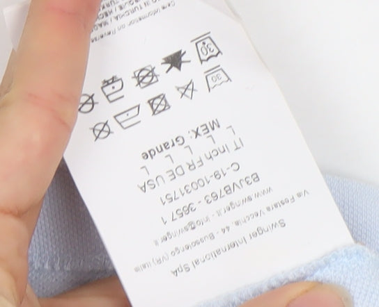 Armani Exchange Men's Blue Slim Fit Cotton Stretch Polo Shirt Size L