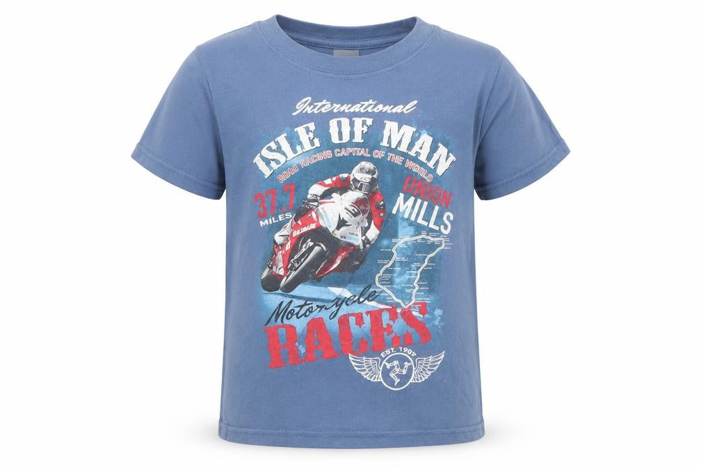 Boys UK Size 3-4 Years Gildan Blue Basic T-Shirt