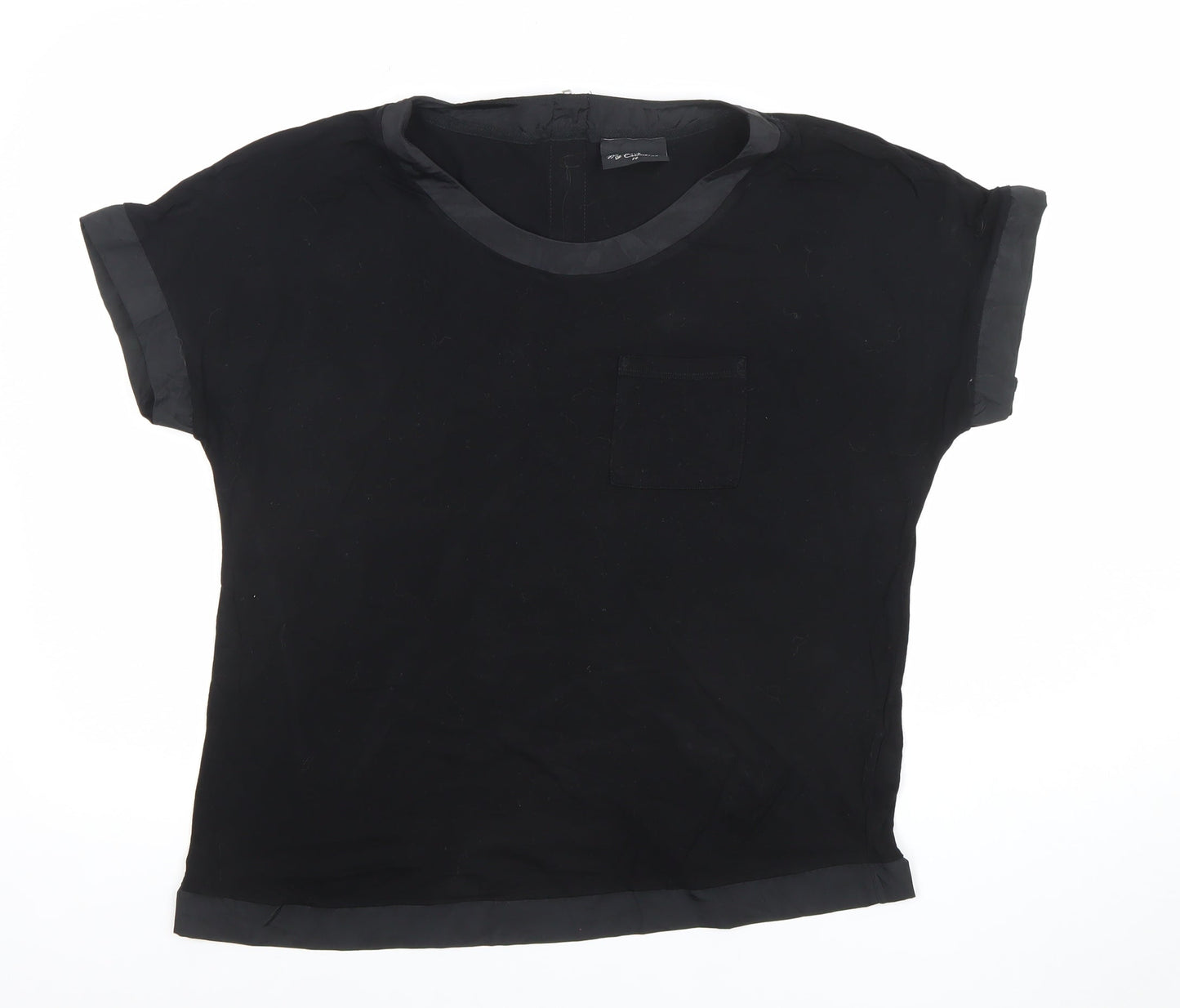 Womens UK Size 14 NEXT Black Basic Blouse