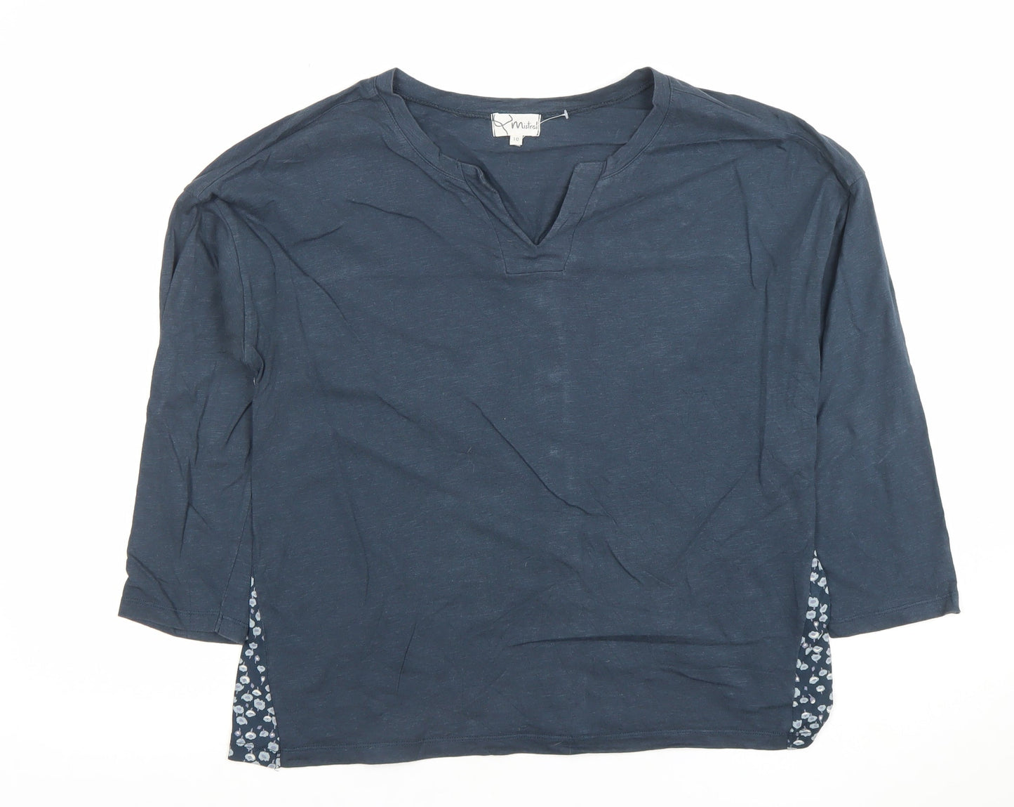 Womens UK Size 10 Mistal Blue Tunic Blouse