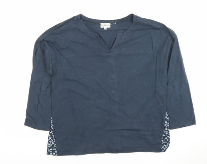 Womens UK Size 10 Mistal Blue Tunic Blouse