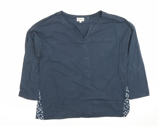 Womens UK Size 10 Mistal Blue Tunic Blouse