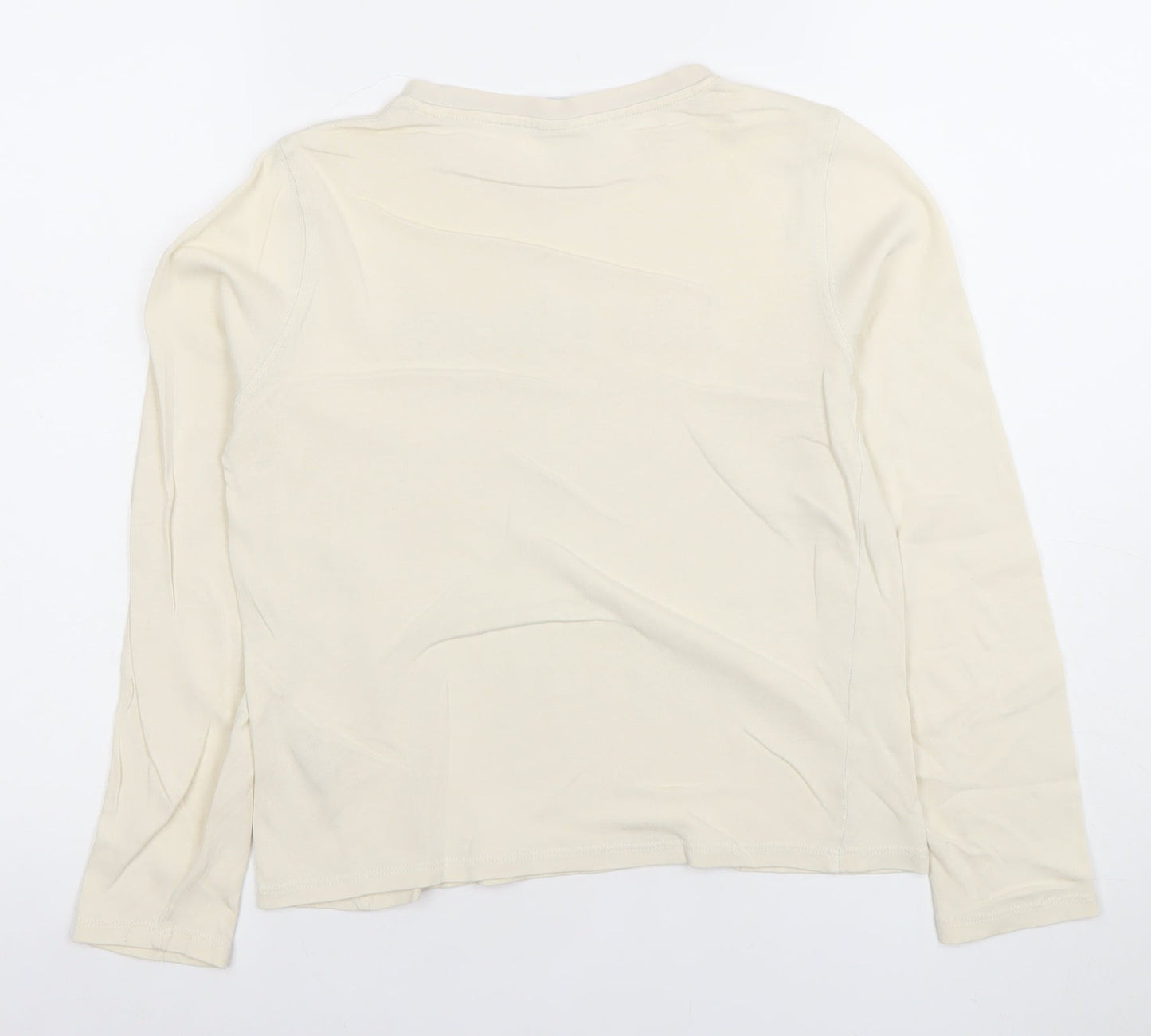 Girls UK Size 11-12 Years Zara Ivory Basic T-Shirt