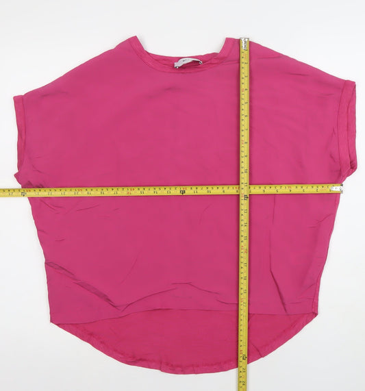 Womens UK Size 6 NEXT Pink Basic Blouse