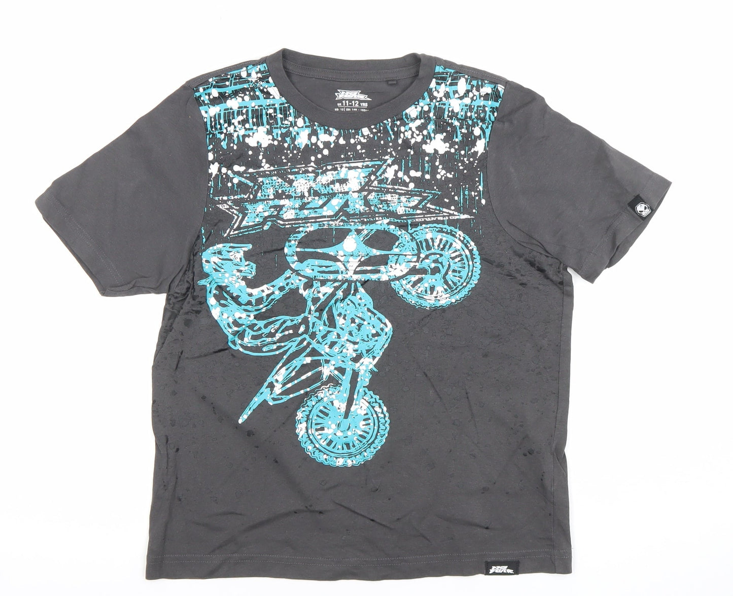 Boys UK Size 11-12 Years No Fear Black Basic T-Shirt