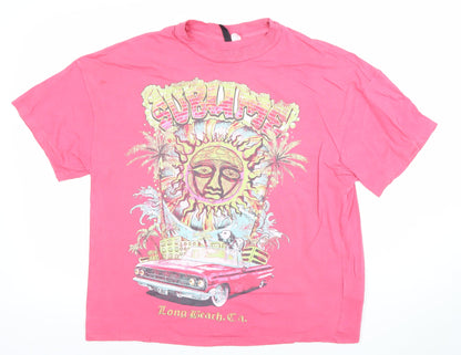 Mens UK Size XS H&M Pink  T-Shirt