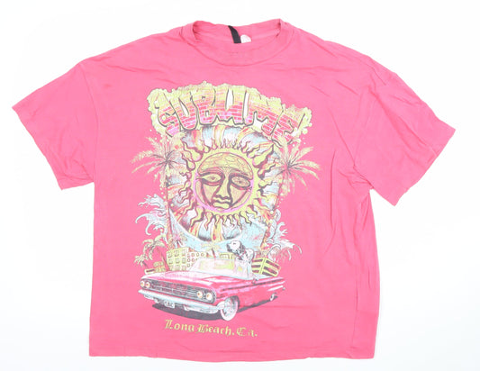 Mens UK Size XS H&M Pink  T-Shirt