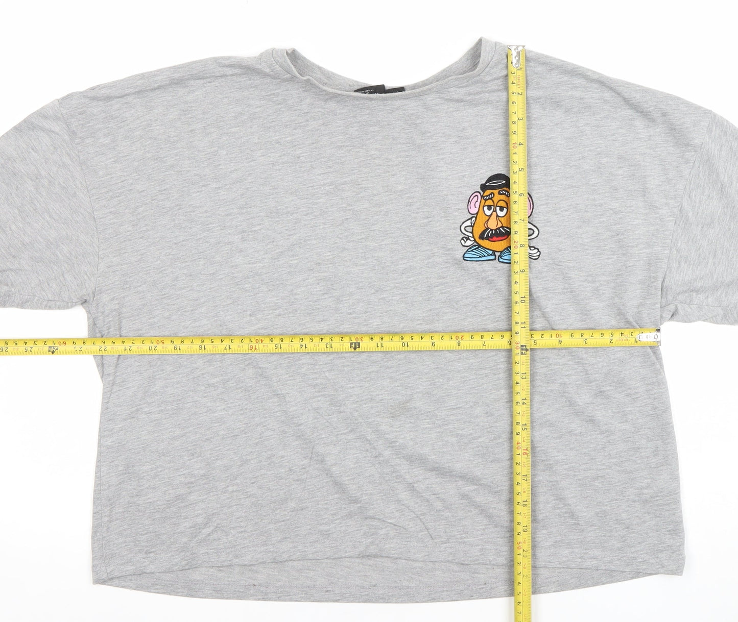Womens UK Size XL Disney Pixar Grey Basic T-Shirt