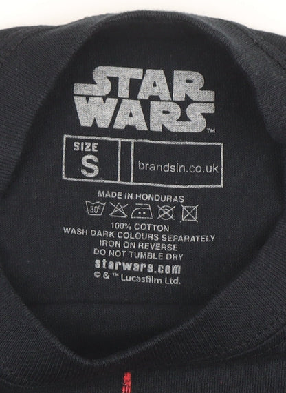 Star Wars Men's Black Graphic Print Cotton T-Shirt Size S