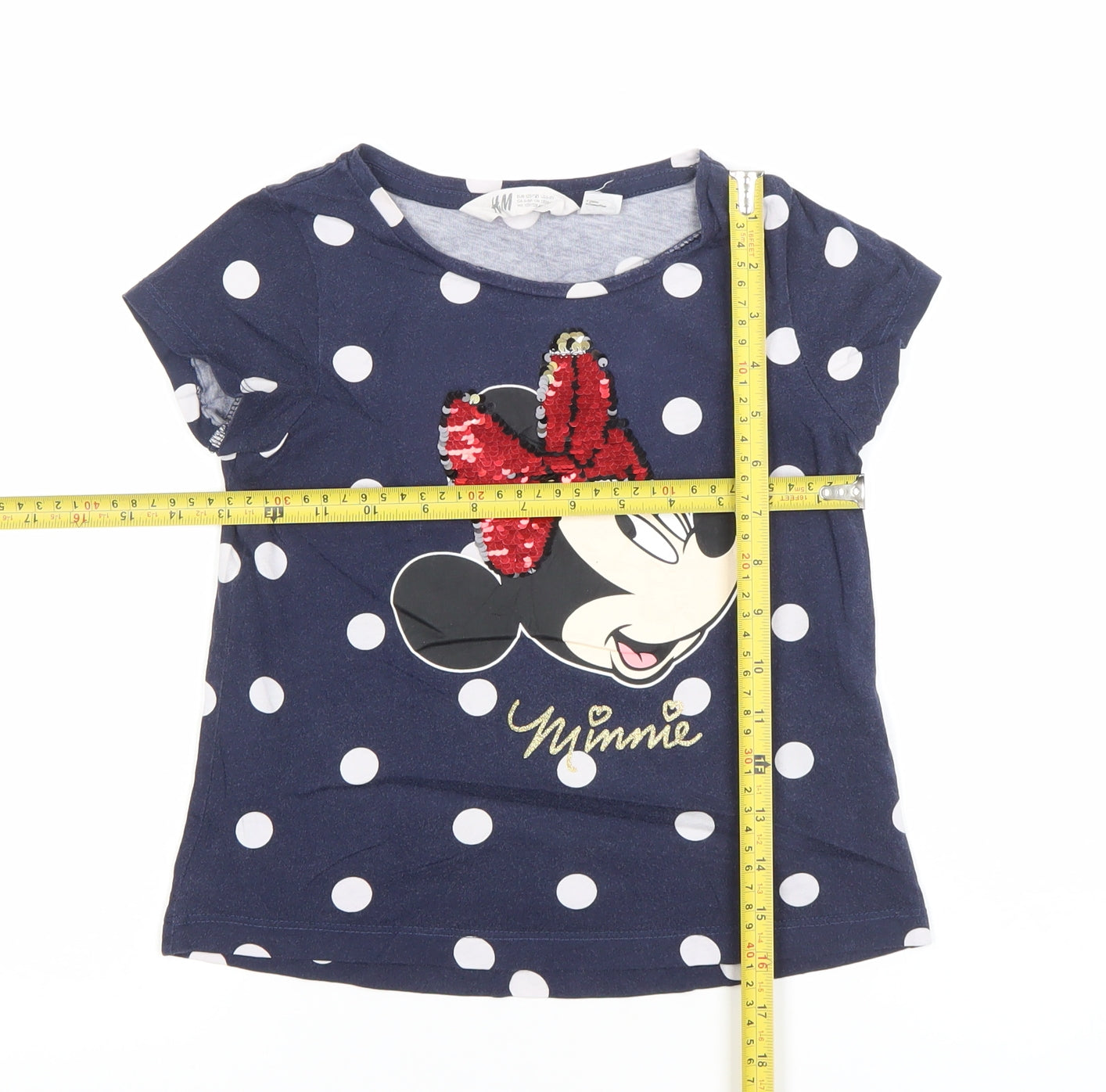 Girls UK Size 7-8 Years H&M Blue Basic T-Shirt