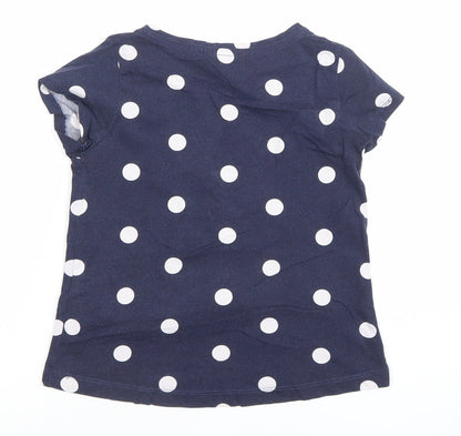 Girls UK Size 7-8 Years H&M Blue Basic T-Shirt