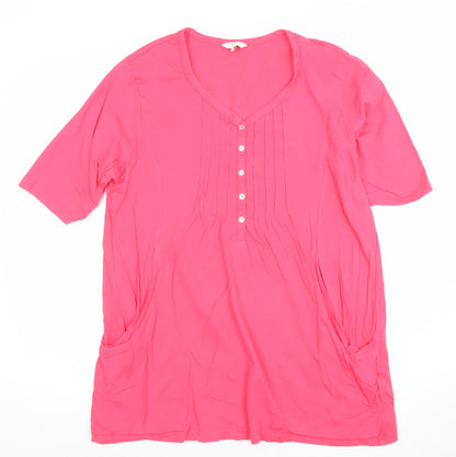 Cotton Traders Women's Coral Pink Size 18 Tunic T-Shirt 100% Cotton