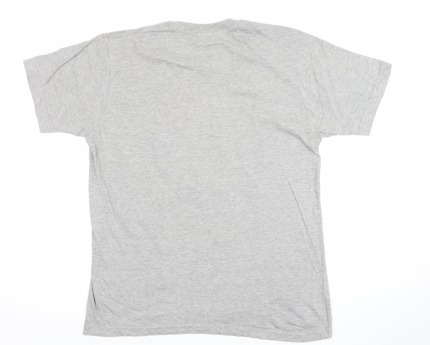 Shangri-La Men's Grey Rasta Embroidered Cotton T-Shirt L