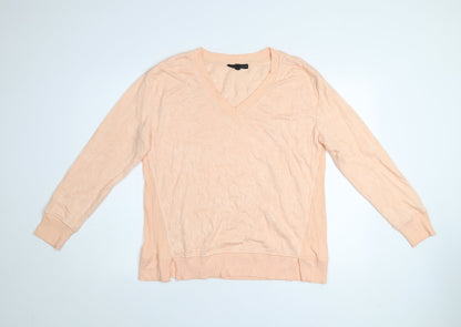 Lane + Delancey Women’s Beige V-Neck Pullover Jumper Size L