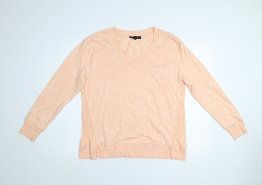 Lane + Delancey Women’s Beige V-Neck Pullover Jumper Size L