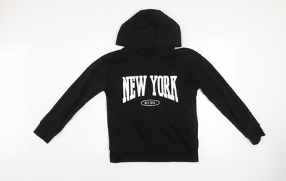 Womens UK Size M Dunnes Stores Black Pullover Hoodie