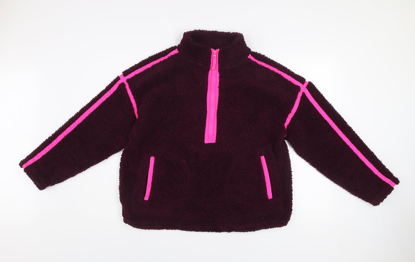 Dunnes Women’s Wine Fleece 1/2 Zip Sweatshirt Size S Polyester