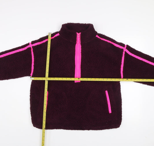 Dunnes Women’s Wine Fleece 1/2 Zip Sweatshirt Size S Polyester