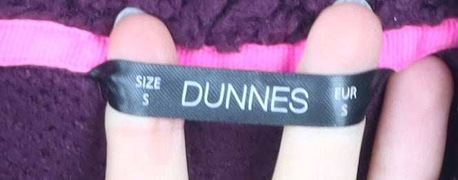 Dunnes Women’s Wine Fleece 1/2 Zip Sweatshirt Size S Polyester