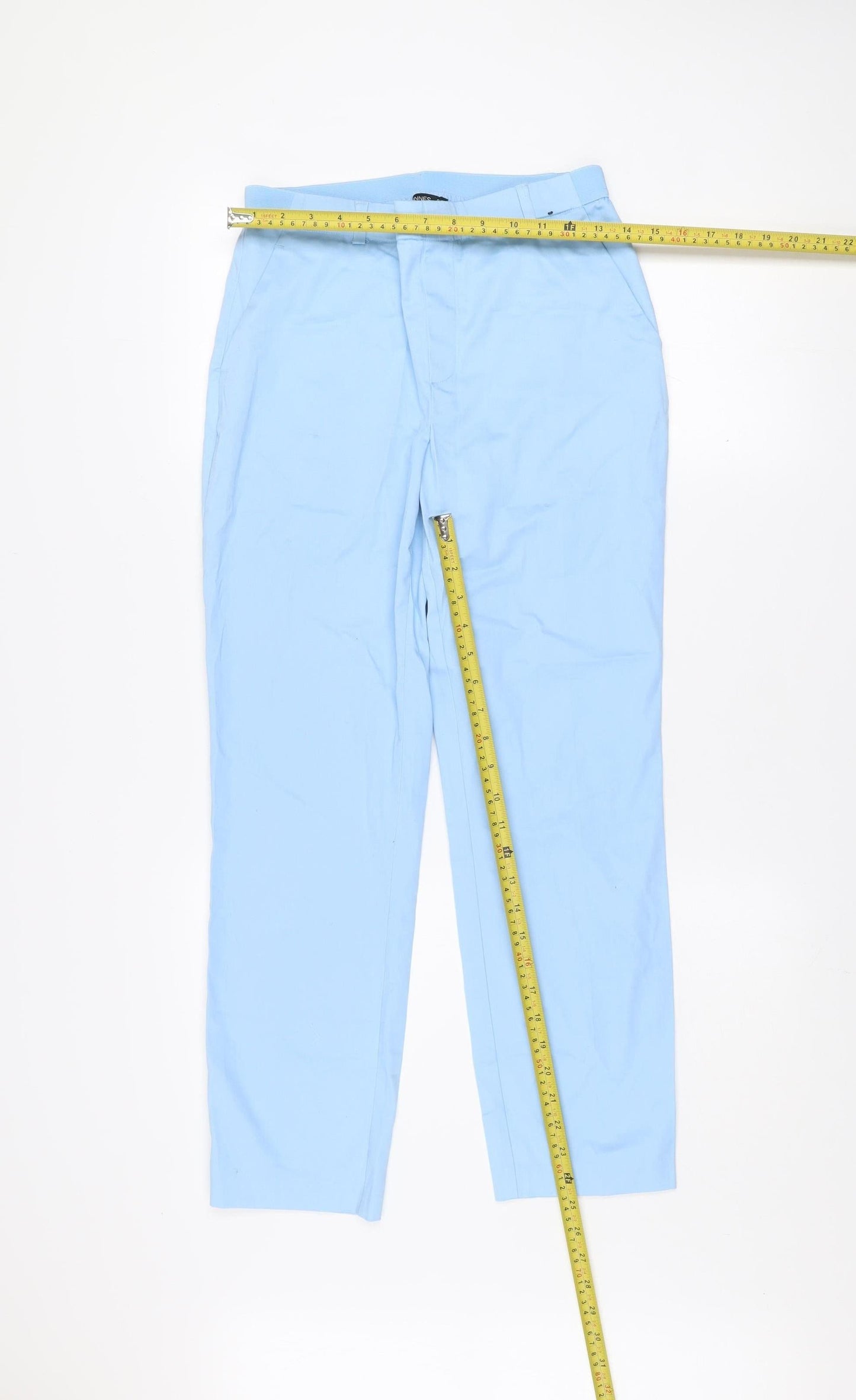 Womens UK Size 8 Dunnes Slim Fit Chino Blue Trousers