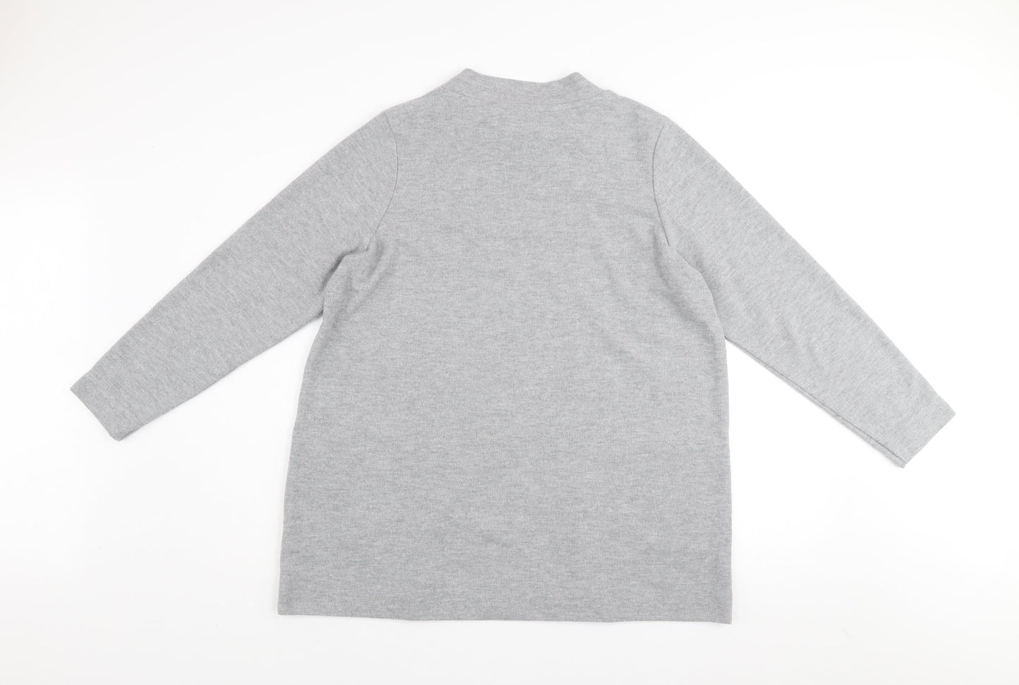 Marks and Spencer Women’s Grey Knit Shift Dress Size 18 Long Sleeve Casual